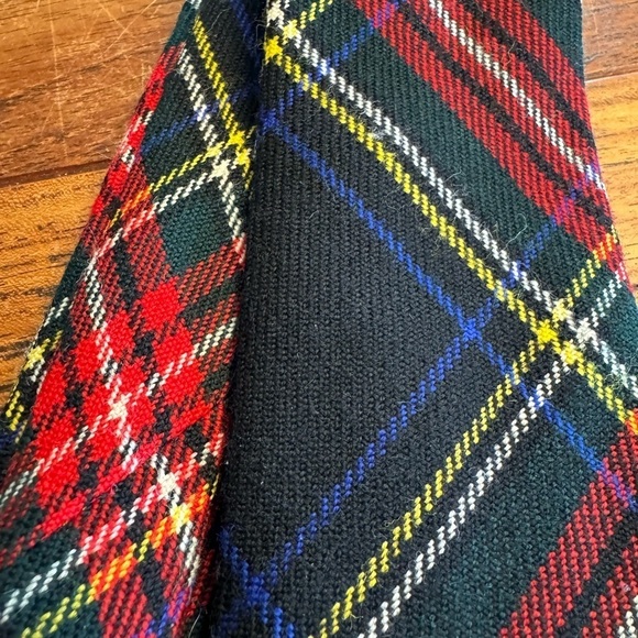 Vintage Lochcarron Stewart Black Pure New Wool Made in Scotland Tie / OSFA - Picture 5 of 6